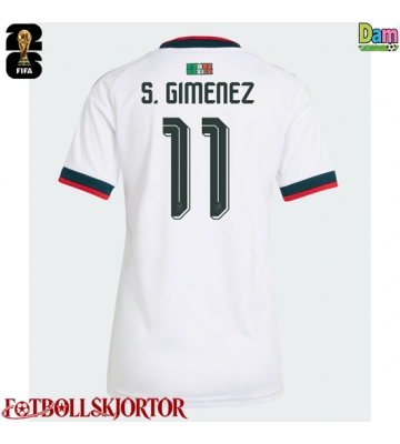 Mexiko Santiago Gimenez #11 Bortatröja Dam VM 2026 Kortärmad